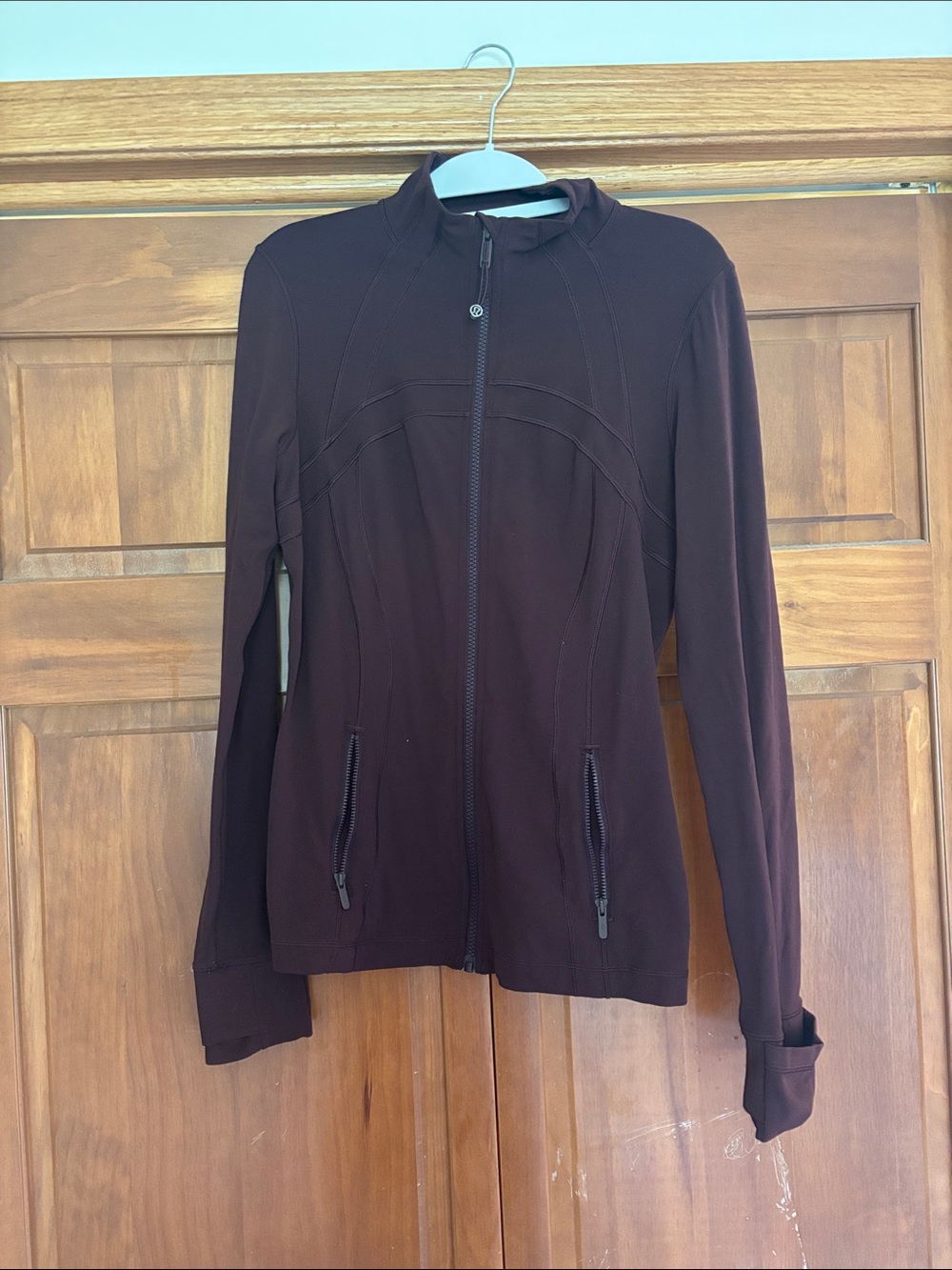 lululemon athletica Deep Maroon Zip-Up Bomber Jacket